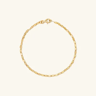 14k Gold Dainty Anchor Chain Bracelet | Mejuri