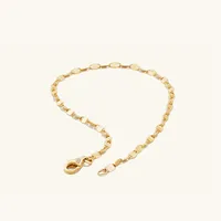 14k Gold Dainty Anchor Chain Bracelet | Mejuri