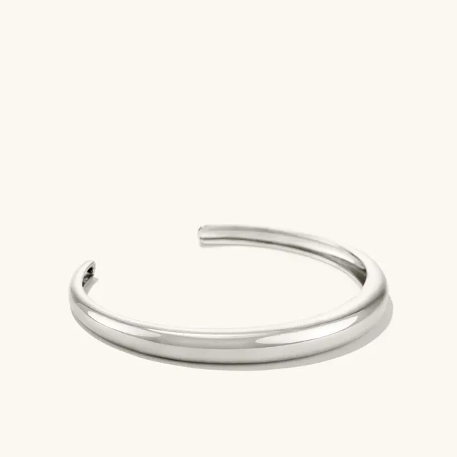 Dome Cuff Bracelet Silver