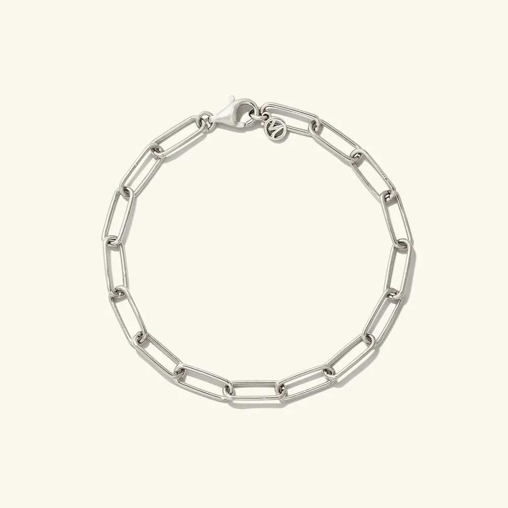 Mejuri Sterling Silver Bracelets: Wide Box Chain Bracelet Silver