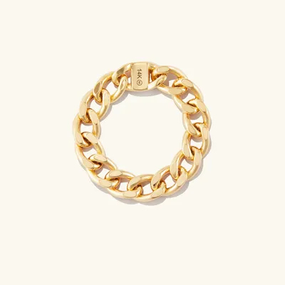 14k Gold Bold Chain Ring | Mejuri