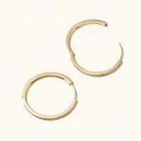 Pavé Diamond Large Hoops