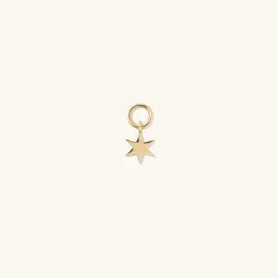 Single Gold Star Charm for Hoop Earrings | Mejuri