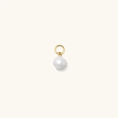 Single Pearl Earring Charm for Hoop Earrings | Mejuri