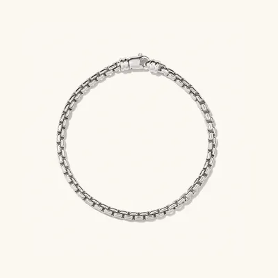 Round Box Chain Bracelet: Handcrafted Sterling Silver| Mejuri