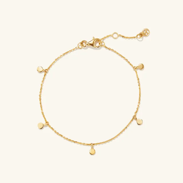 Mejuri 14K Yellow Gold Bracelets: Rolo Chain Charm Bracelet