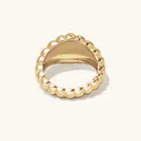 Charlotte Bold Signet Ring: Handcrafted 18k Gold Vermeil | Mejuri