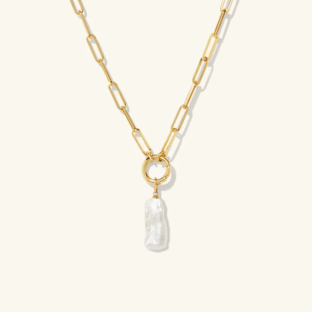 Biwa Pearl Charm : Handcrafted in 14k Gold | Mejuri