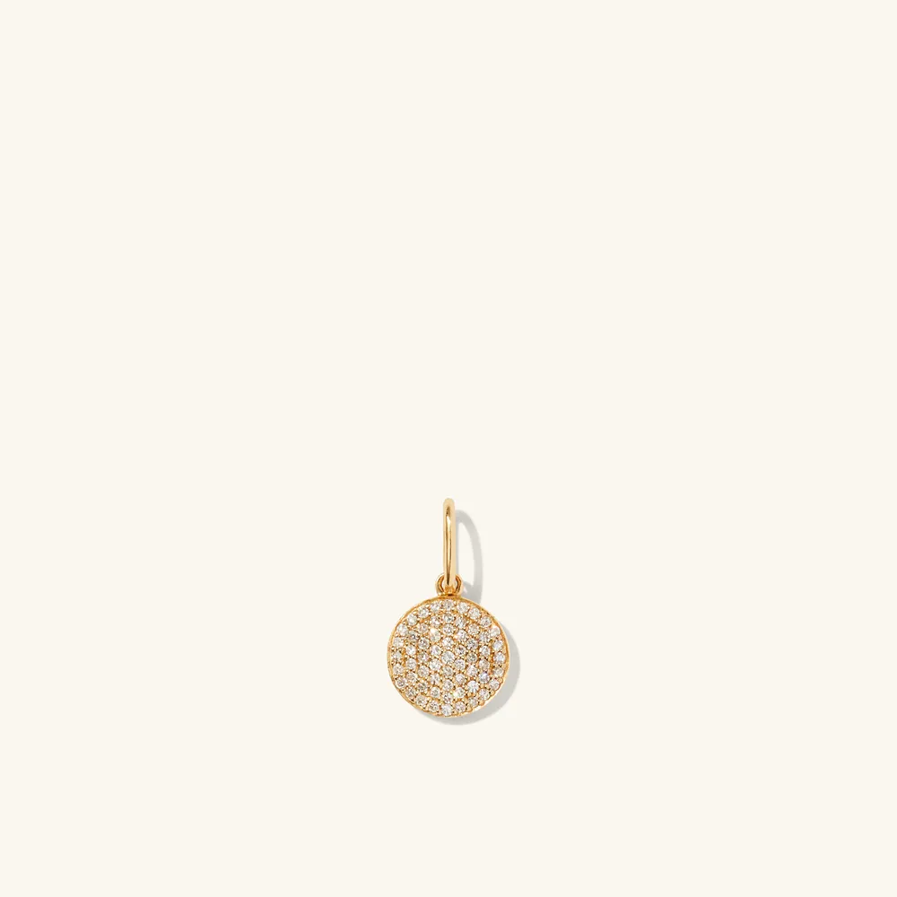 Mejuri Pavé Diamond Circle Charm Pendant : Handcrafted in 14k Gold, Mejuri