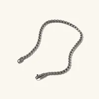 Round Box Chain Bracelet : Handcrafted Titanium | Mejuri