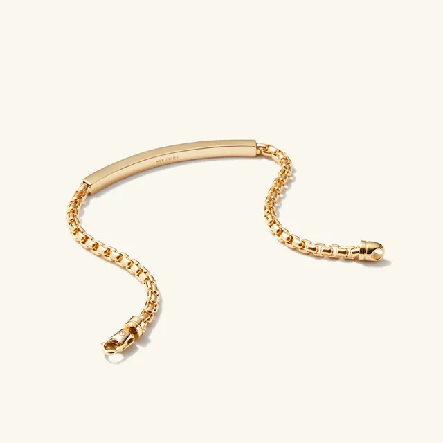 Mejuri 14K Yellow Gold Bracelets: Rolo Chain Charm Bracelet