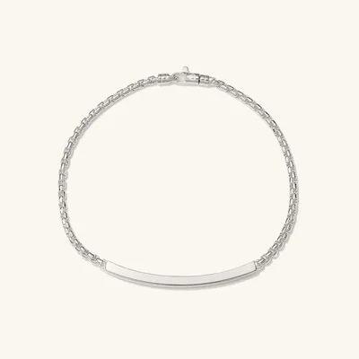 Round Box Chain ID Bracelet : Handcrafted Sterling Silver | Mejuri