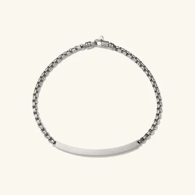 Round Box Chain ID Bracelet : Handcrafted Titanium | Mejuri