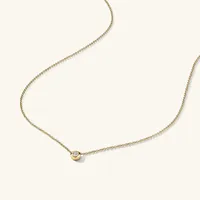Bezel Set Diamond Necklace in 14k Yellow Gold | Mejuri