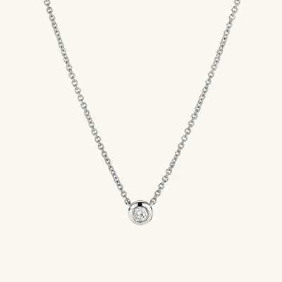 White Gold Necklace with Diamond | Mejuri