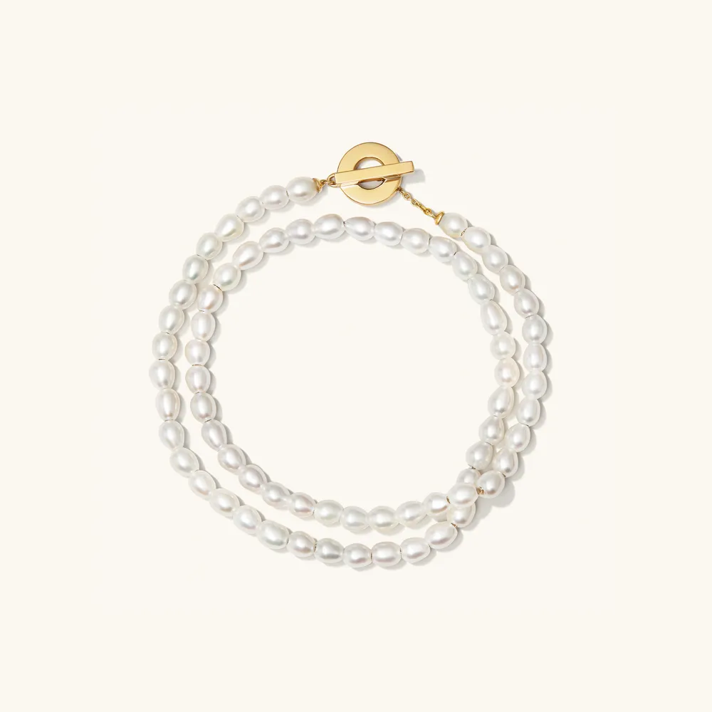 ite & Fresh Water Pearl Wrap Bracelet 