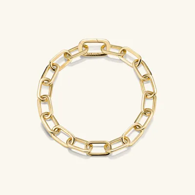 Oval Link Chain Charm Bracelet : Handcrafted Gold Vermeil | Mejuri