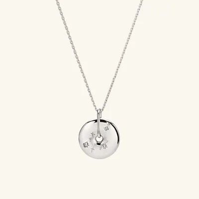 Zodiac Pendant Necklace Capricorn : Handcrafted in Sterling Silver | Mejuri