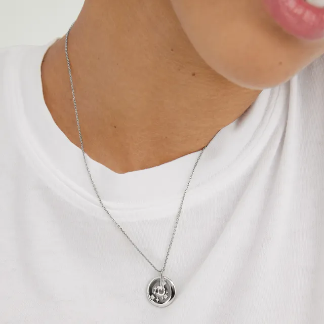 Mejuri 14k Gold Pavé Diamond Heart Necklace, Mejuri
