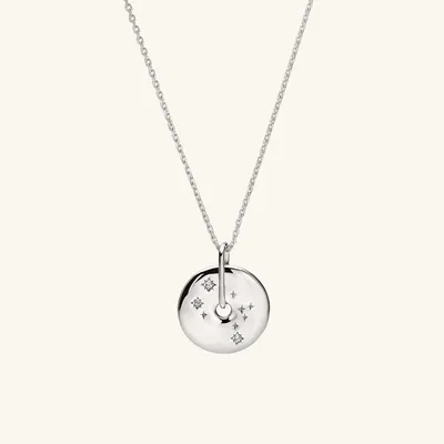 Zodiac Pendant Necklace Gemini : Handcrafted in Sterling Silver | Mejuri