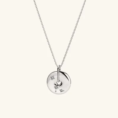 Zodiac Pendant Necklace Cancer : Handcrafted in Sterling Silver | Mejuri