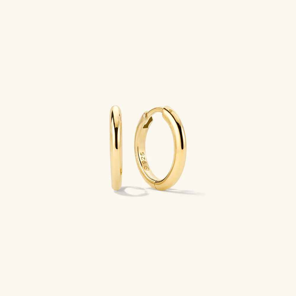 Mejuri Gold Vermeil Hoop Earrings: Dome Hoops