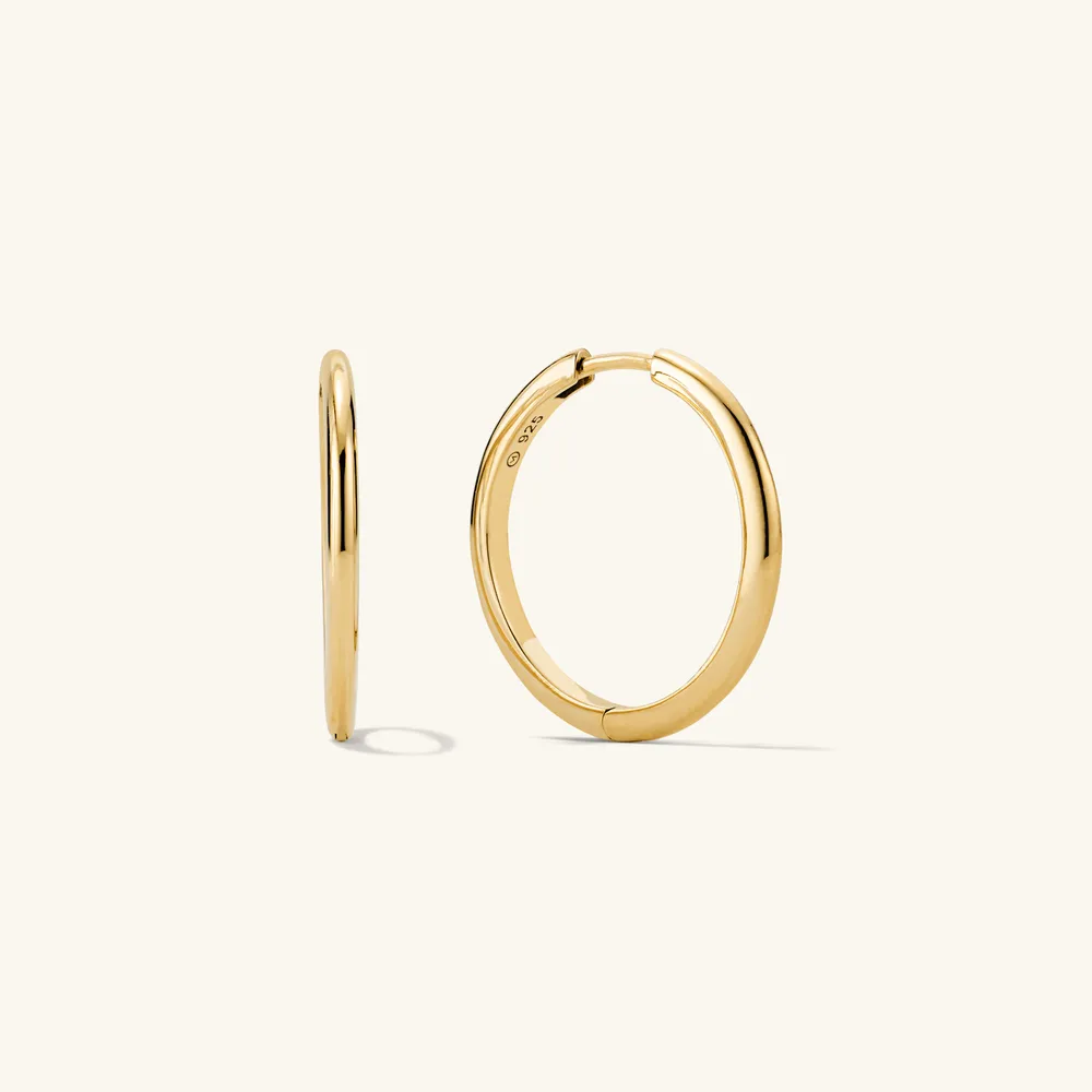 Mejuri 14K Yellow Gold Hoop Earrings: Bold Medium Hoops