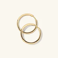 Large Gold Tube Hoop Earrings | Mejuri