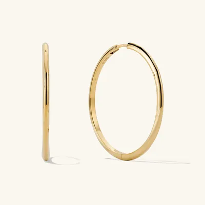 Tube Oversized Gold Hoop Earrings | Mejuri