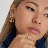 Large Chunky Gold Hoop Earrings | Mejuri