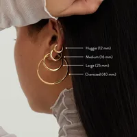 Large Gold Tube Hoop Earrings | Mejuri