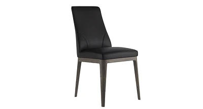 VESTA Dining chair Leather Black