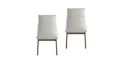 SOVRANA Dining chair Leather White