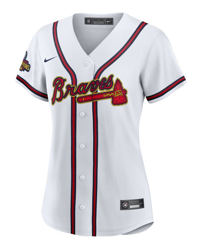MLB Atlanta Braves (Dansby Swanson) Women's Replica Baseball Jersey.