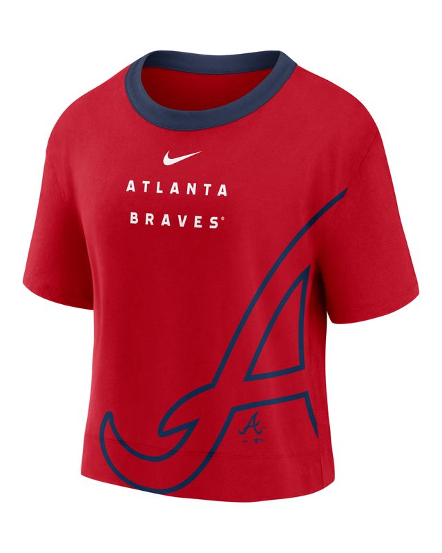 Nike Team Lineup (MLB Atlanta Braves) Women's Cropped T-Shirt.