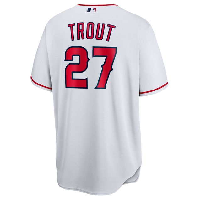 At Auction: MLB Los Angeles Angels Nike #27 Trout Jersey - Mens XXL