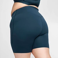 Nike Universa Women's Medium-Support High-Waisted 8" Biker Shorts with Pockets (Plus Size)