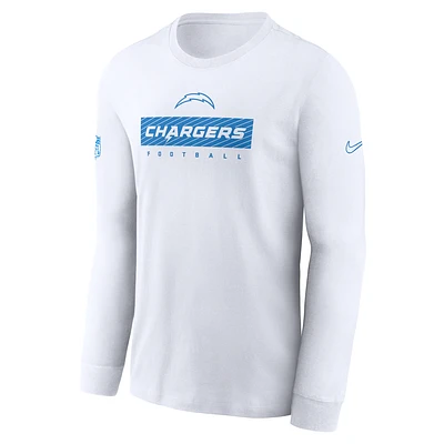 Los Angeles Chargers Sideline Team Issue Men's Nike Dri-FIT NFL Long-Sleeve T-Shirt