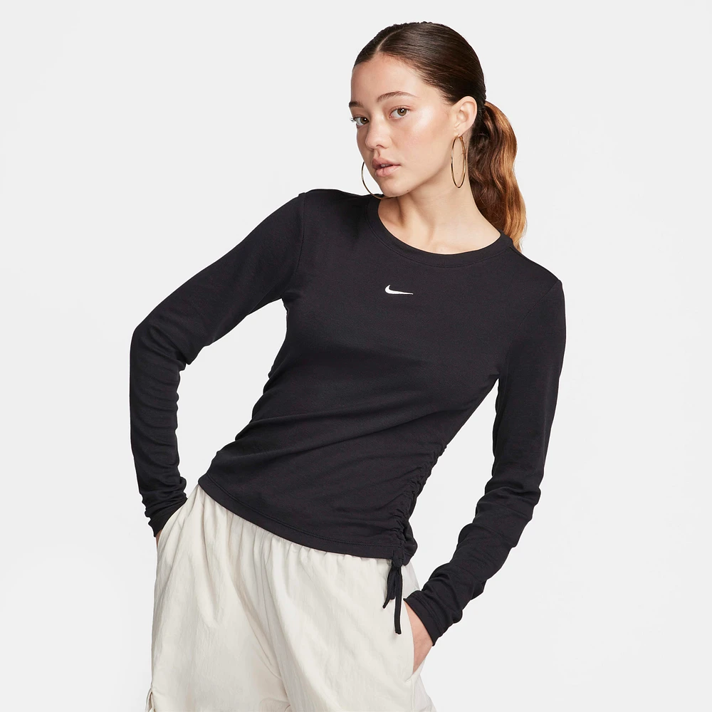 Nike Sportswear Essential Women's Ribbed Long-Sleeve Mod Crop Top