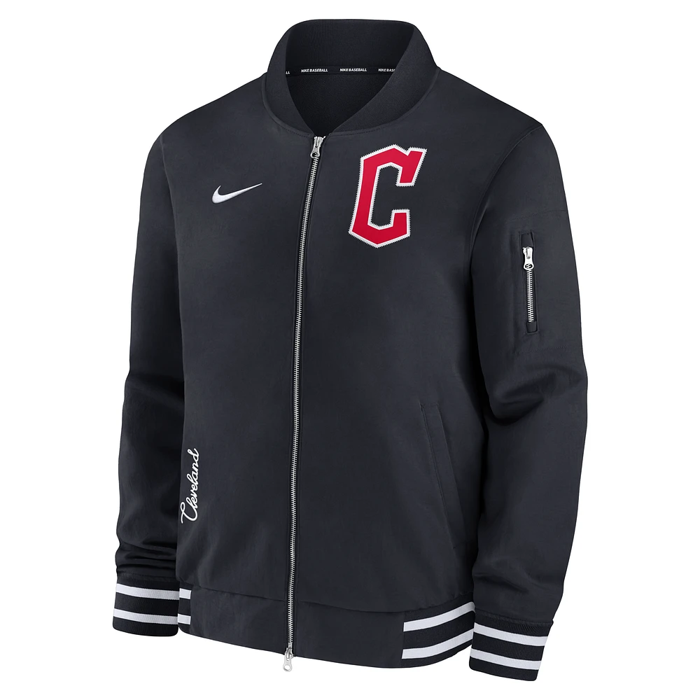 Cleveland Guardians Authentic Collection Men's Nike MLB Full-Zip Bomber Jacket