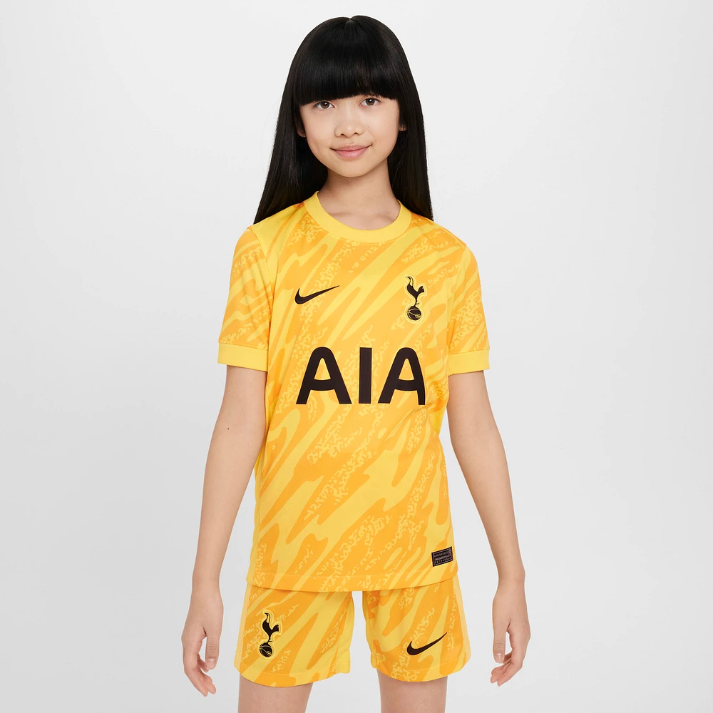 Tottenham Hotspur 2024/25 Stadium Goalkeeper Big Kids' Nike Dri-FIT Soccer Short-Sleeve Replica Jersey