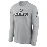 Indianapolis Colts Salute to Service Mascot Edge Legend Men's Nike NFL Long-Sleeve T-Shirt