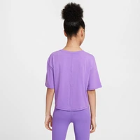 Nike One Relaxed Big Kids' (Girls') Dri-FIT Short-Sleeve Top