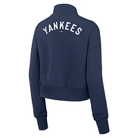 New York Yankees Cooperstown Phoenix Women's Nike MLB Cropped 1/2-Zip Crew