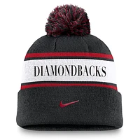 Arizona Diamondbacks Team Stripe Peak Men's Nike MLB Cuffed Pom Beanie