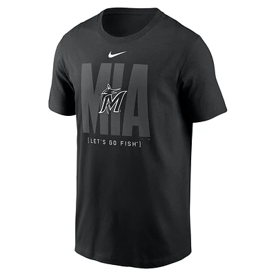 Miami Marlins Fuse Wordmark Men's Nike MLB T-Shirt