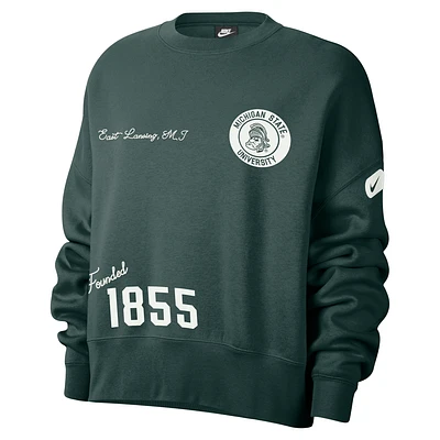 Michigan State Women's Nike College Crew-Neck Sweatshirt