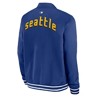 Seattle Mariners Authentic Collection City Connect Men's Nike MLB Full-Zip Bomber Jacket