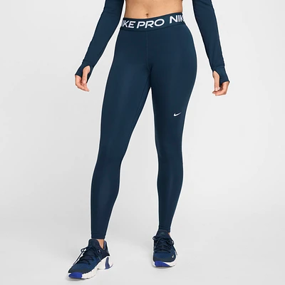 Nike Pro Women's Mid-Rise Mesh-Paneled Leggings
