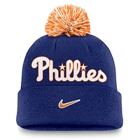 Philadelphia Phillies Peak Men's Nike MLB Cuffed Pom Beanie